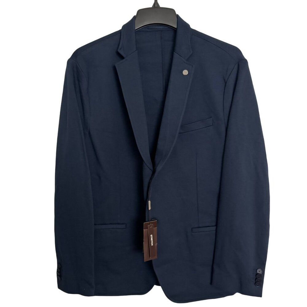 Michael kors mens suit jacket sz XXL Navy blue Stretch two buttons retail $198